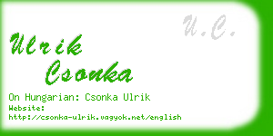 ulrik csonka business card